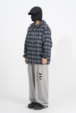 Kio Blended Check Hooded Shirt