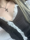 Taronz Long Lace Top