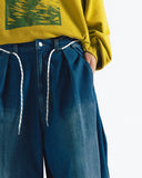 [AG] Lap Pleated Washed Denim Pants