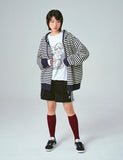 OF_SYMBOL Embroidered Knit Stripe Hood Zip-Up