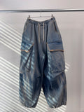 Wave Washed Balloon Cargo Denim