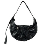 Half Moon Shirring Shoulder Bag