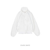 Scotch line cropped hooded parka