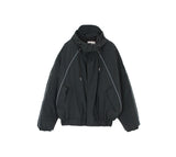 Scotch line cropped hooded parka