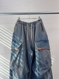 Wave Washed Balloon Cargo Denim
