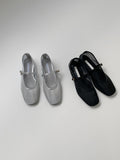 Mesh See-through Mary Jane Flat Shoes