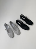 Mesh See-through Mary Jane Flat Shoes