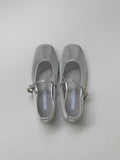Mesh See-through Mary Jane Flat Shoes