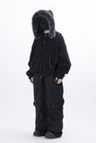 Nero Rivet Raccoon Fleece Zip-Up Hoodie