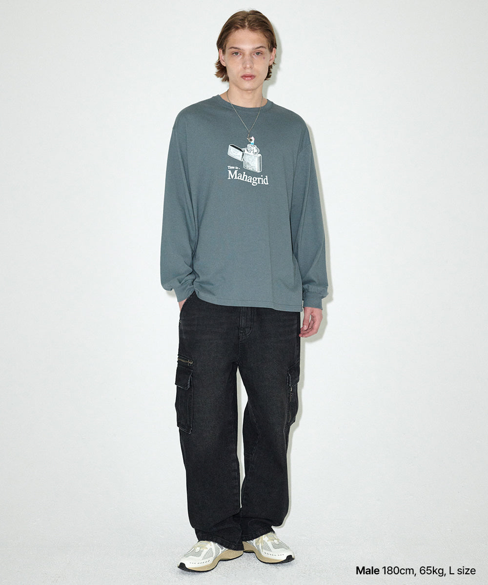 【mahagrid】24FW★ IT'S TIME TO LS TEE mahagrid(マハグリッド) - イッツタイムトゥロングスリーブT