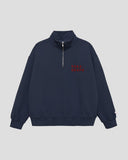 No.015 RED FONT QUARTER-ZIP SWEATSHIRT