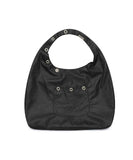 [mnem] Moss Crack Leather Bag