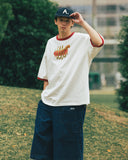 [AG] Hotdog Graphic Ringer Half Tee