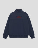 No.015 RED FONT QUARTER-ZIP SWEATSHIRT