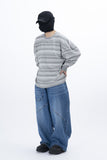 Lable Incision Line Wide Denim