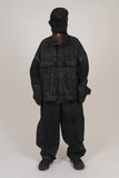 Coated Damage Black Denim Jacket