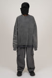 Wave sleeve sweatshirt
