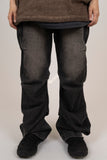 Flit flare black denim