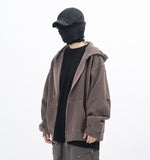 Ard Two Way Pigment Hooded Zip-Up