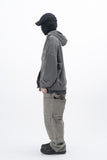 Olide Pigment Dyed Embroidery Hooded Zip-Up