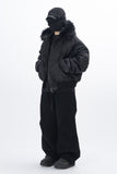 Tenny Fur Hooded Crop Jacket