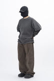 Eco Knee Incision Curved Wide Pants