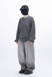 Luo Pigment Henley Neck Long Sleeve T-Shirt
