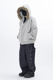 Lenore Raccoon Fur Fleece Hooded Zip-Up
