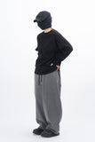Ove herringbone side tuck pants