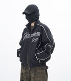 Vichy High-neck Racing Blouson Jacket