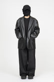Forem One Button Leather Jacket