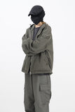 Halsey Stone washed Hooded Zip-Up