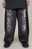 Fake Denim Printing Pants