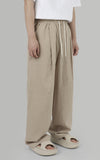 Banded Linen Wide Pants