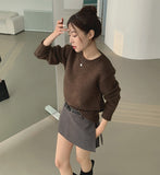 Round Neck Sibori Loose Fit Daily Knit