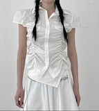 Sugar shirring shirt