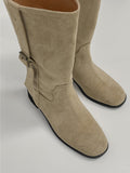 Edith Belt Suede Boots