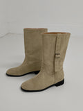 Edith Belt Suede Boots