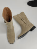 Edith Belt Suede Boots