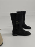 Edith Belt Suede Boots