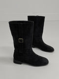 Edith Belt Suede Boots