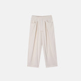 Golden pleated balloon banding pants
