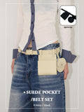 SUEDE POCKET/BELT SET