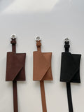 Suede Snap Card Wallet Belt