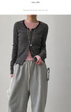 Wave Stripe Cardigan T-Shirt