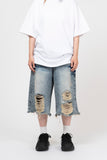Rough Damage Bermuda Pants