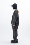 Cell Stone Washed Waffle Long Sleeve T-Shirt