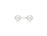 H edition Silver (W) White Pearl Earrings 10mm