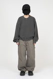 Vintage Washing Crop Sweatshirt