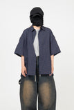 Porce Summer Roll Up Short Sleeve Check Shirt
